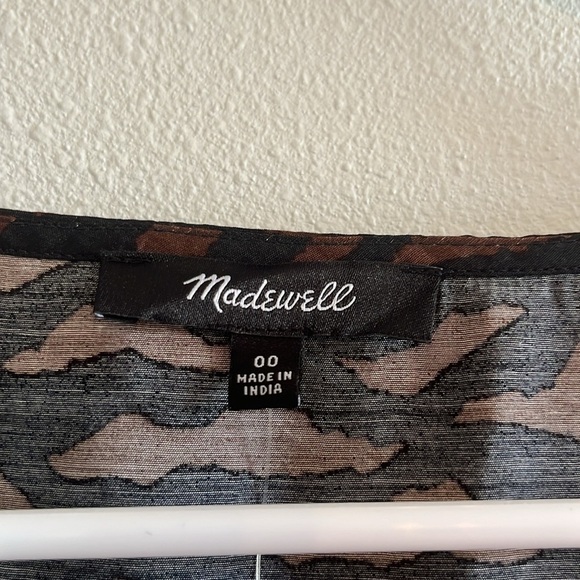 Madewell V-Neck Mini Dress in Abstract Animal - Picture 8 of 12